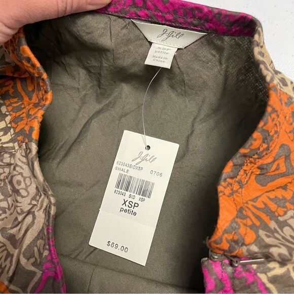 J. JILL Multicolored bohemian midi a- line skirt , 100% cotton, size‎ XSP NEW! - Picture 7 of 10